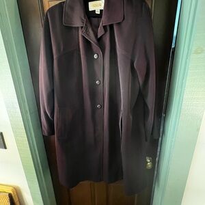 Talbots Purple Trench Coat Elegant and Stylish
